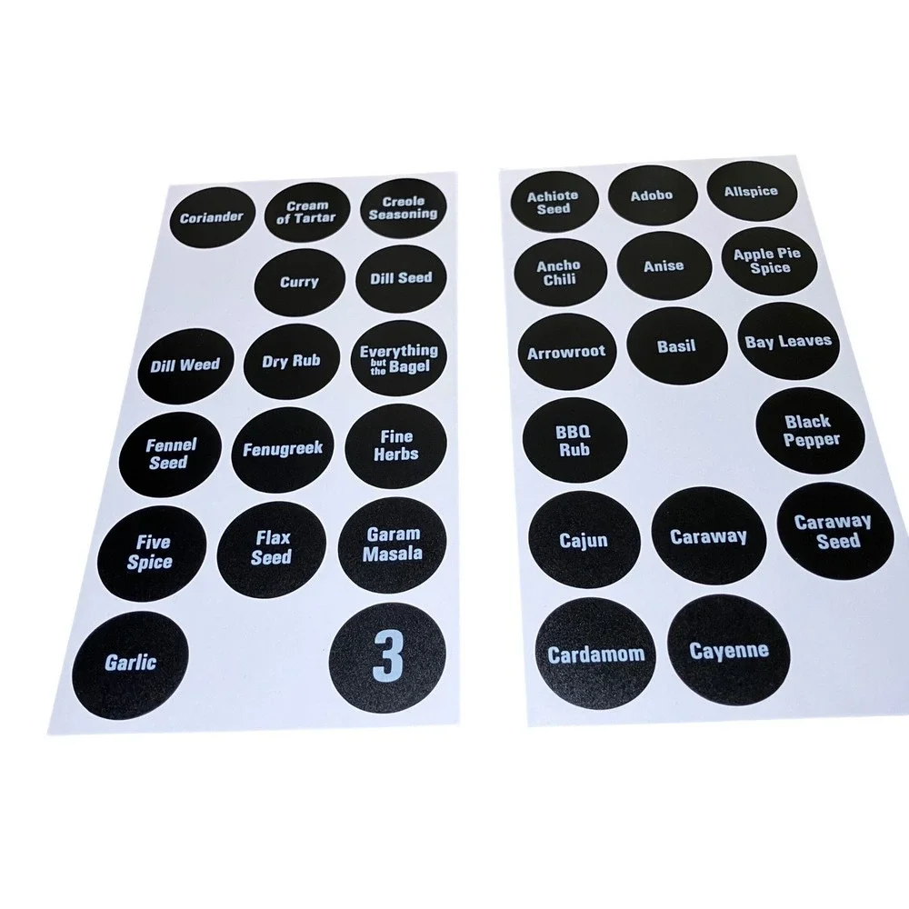 Chalkboard Spice Labels Stickers and Pens for Jars Containers  Organization